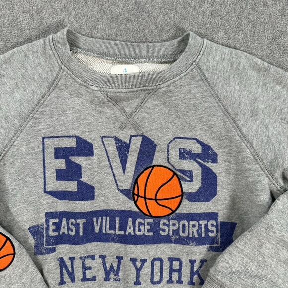 Crewcuts J.Crew New York City Sweatshirt Boys Small 6/7 Gray Basketball Pullover - Picture 4 of 9